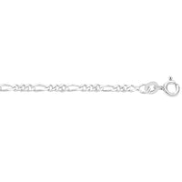 Sterling Silver Figaro 50cm Chain Necklaces Bevilles 