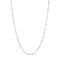 Sterling Silver Curb Chain Necklace 60cm Necklaces Bevilles 