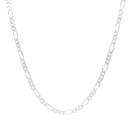 Sterling Silver Figaro Chain Necklace 50cm Necklaces Bevilles 
