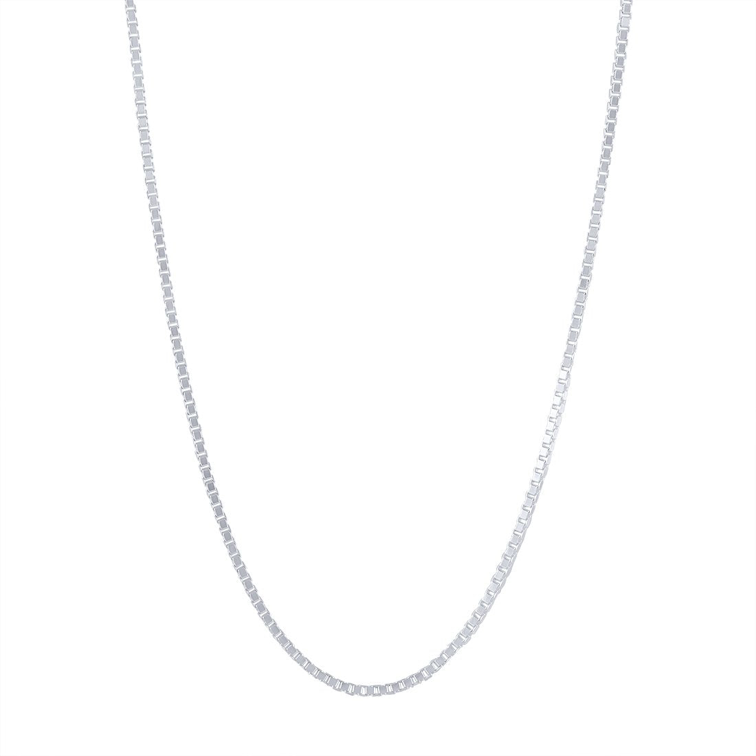 Sterling Silver Box Chain Necklace 60cm Necklaces Bevilles 