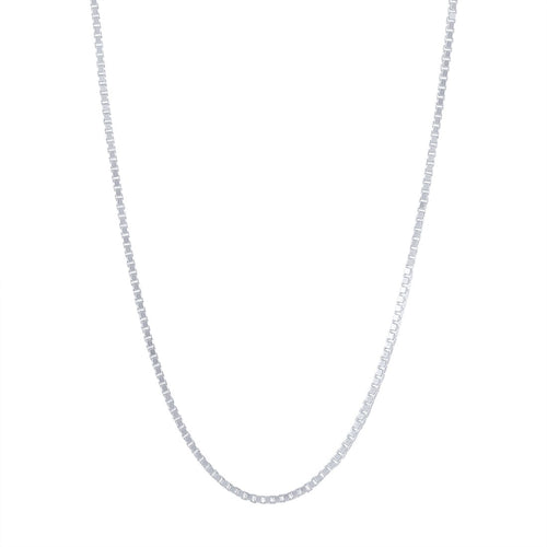 Sterling Silver Box Chain Necklace 60cm Necklaces Bevilles 