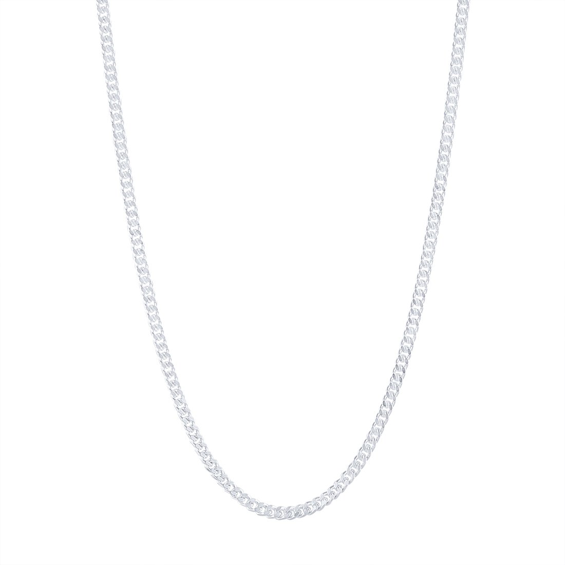 Sterling Silver Curb Chain Necklace 65cm Necklaces Bevilles 
