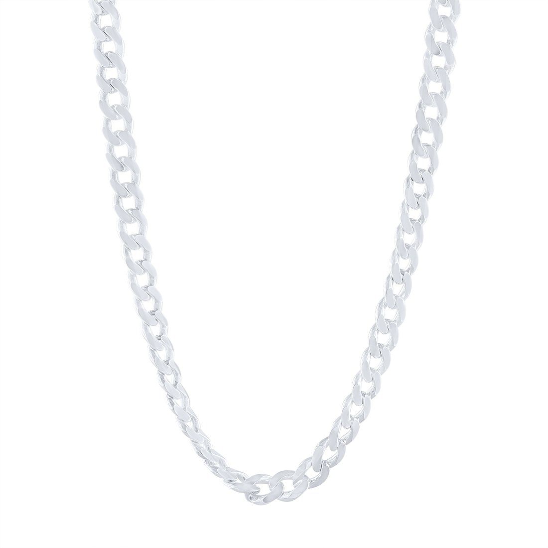Sterling Silver Flat Curb Necklace 50cm Necklaces Bevilles 