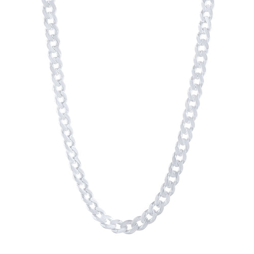 Sterling Silver Curb Chain Necklace 60cm Necklaces Bevilles 