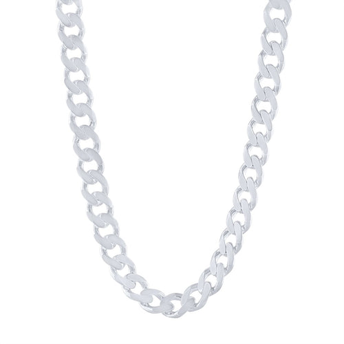 Sterling Silver Large Curb Chain Necklace 60cm Necklaces Bevilles 