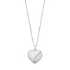 Heart Locket Necklace with Cubic Zirconia detailing in Sterling Silver Necklaces Bevilles 