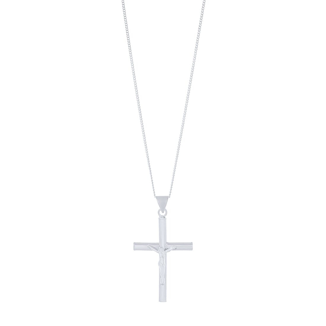 Sterling Silver Crucifix Cross Necklace Necklaces Bevilles 