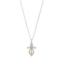 Cross & Infinity Necklace in Sterling Silver Necklaces Bevilles 