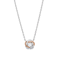Sterling Silver Cubic Zirconia Twist Necklace Necklaces Bevilles 