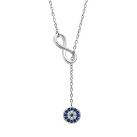 Infinity & Evil Eye Sterling Silver Necklace Necklaces Bevilles 