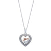 Rose 'Mum' Glass Locket Sterling Silver Necklace Necklaces Bevilles 