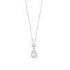 Cubic Zirconia Pear Drop Necklace in Sterling Silver Necklaces Bevilles 
