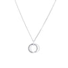 Open Circle Necklace with Cubic Zirconia in Sterling Silver Necklaces Bevilles 