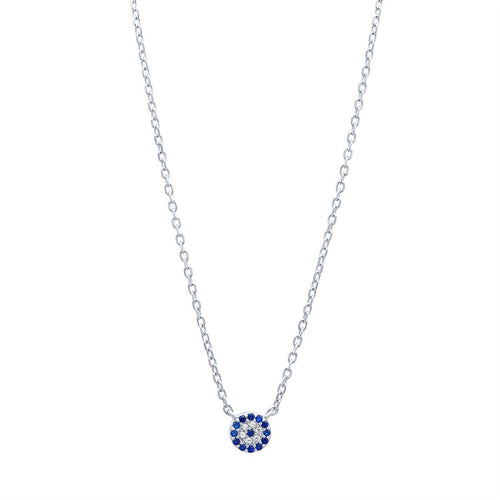 Evil Eye Necklace in Sterling Silver Necklaces Bevilles 