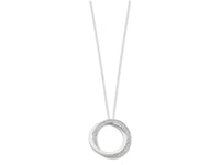 Sterling Silver Double Circle Necklace Necklaces Bevilles 