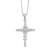 Cubic Zirconia Cross Necklace in Sterling Silver Necklaces Bevilles 