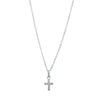 Cubic Zirconia Mini Cross Necklace in Sterling Silver Necklaces Bevilles 