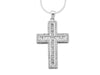 Sterling Silver Cubic Zirconia Cross Necklace Necklaces Bevilles 