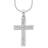 Sterling Silver Cubic Zirconia Cross Necklace Necklaces Bevilles 