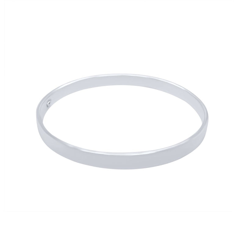 Sterling Silver Plain Bangle Bangles Bevilles 