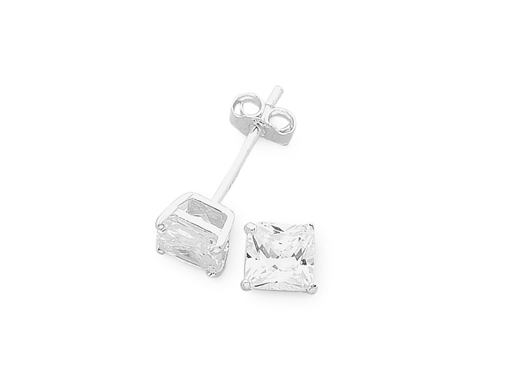 Sterling Silver 5mm Cubic Zirconia Earrings Earrings Bevilles 