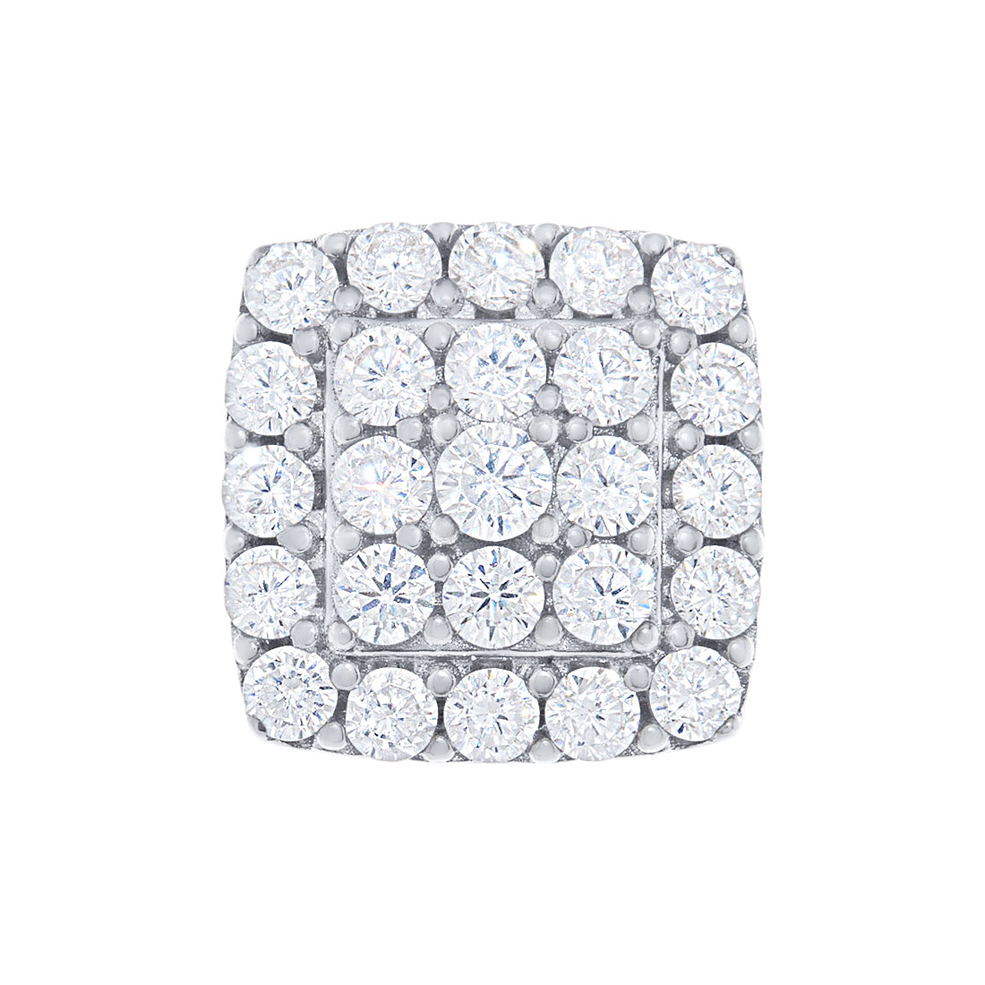 Sterling Silver Cluster Stud Earrings with Cubic Zirconia Earrings Bevilles 