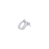 Double Open Circle Stud Earrings with Cubic Zirconia in Sterling Silver Earrings Bevilles 