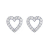 Open Heart Stud Earrings in Sterling Silver Earrings Bevilles 