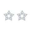 Open Star Stud Earrings in Sterling Silver Earrings Bevilles 