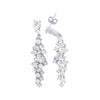Sterling Silver Waterfall Drop Stud Earrings with Cubic Zirconia Earrings Bevilles 