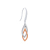 Drop Hook Earrings with Cubic Zirconia in Sterling Silver Earrings Bevilles 