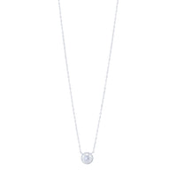 Synthetic Pearl Stud Earrings and Necklace With Cubic Zirconia Set in Sterling Silver Jewellery Sets Bevilles 