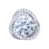 Sterling Silver Cubic Zirconia Swirl Halo Stud Earrings and Necklace Set Jewellery Sets Bevilles 
