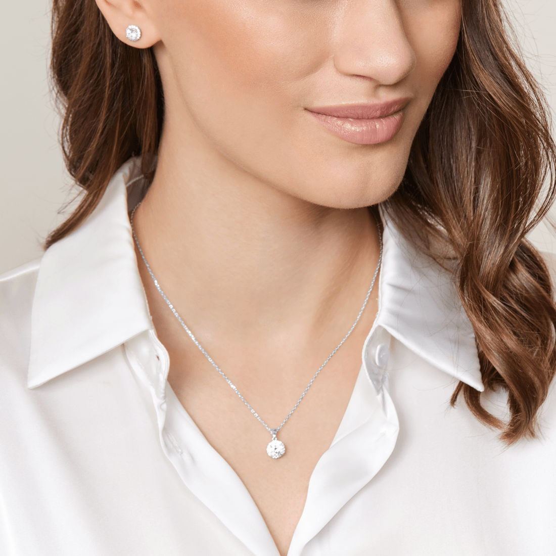 Sterling Silver Necklace & Earring Set Jewellery Sets Bevilles 