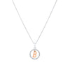 Sterling Silver & Rose Plated Initial Necklace with Cubic Zirconias Necklaces Bevilles B 