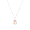 Sterling Silver & Rose Plated Initial Necklace with Cubic Zirconias Necklaces Bevilles C 