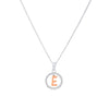 Sterling Silver & Rose Plated Initial Necklace with Cubic Zirconias Necklaces Bevilles E 