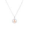 Sterling Silver & Rose Plated Initial Necklace with Cubic Zirconias Necklaces Bevilles M 
