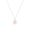 Sterling Silver & Rose Plated Initial Necklace with Cubic Zirconias Necklaces Bevilles N 