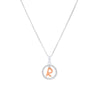 Sterling Silver & Rose Plated Initial Necklace with Cubic Zirconias Necklaces Bevilles R 