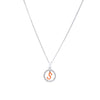 Sterling Silver & Rose Plated Initial Necklace with Cubic Zirconias Necklaces Bevilles S 