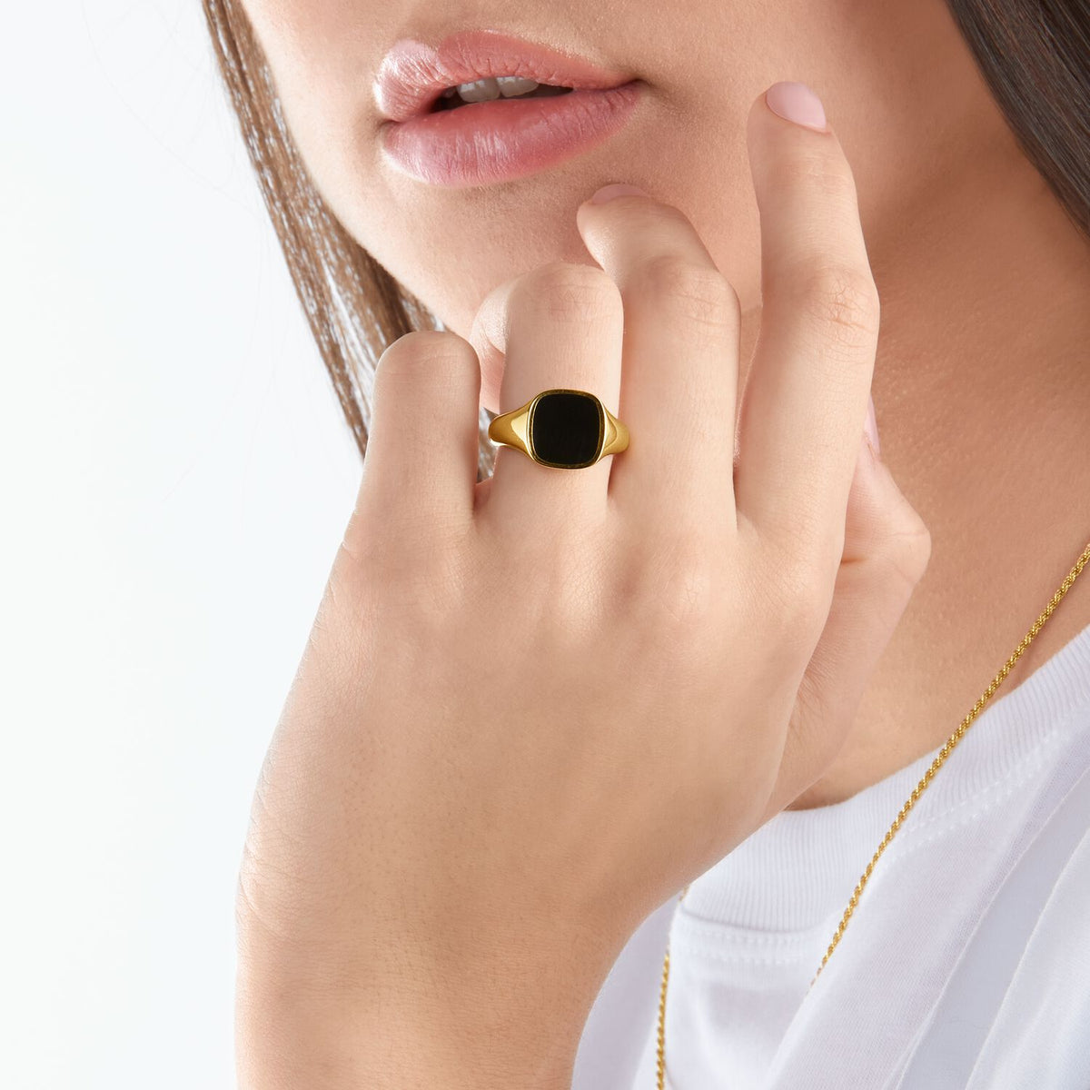 Thomas Sabo Ring Classic Black Gold Ring Thomas Sabo 