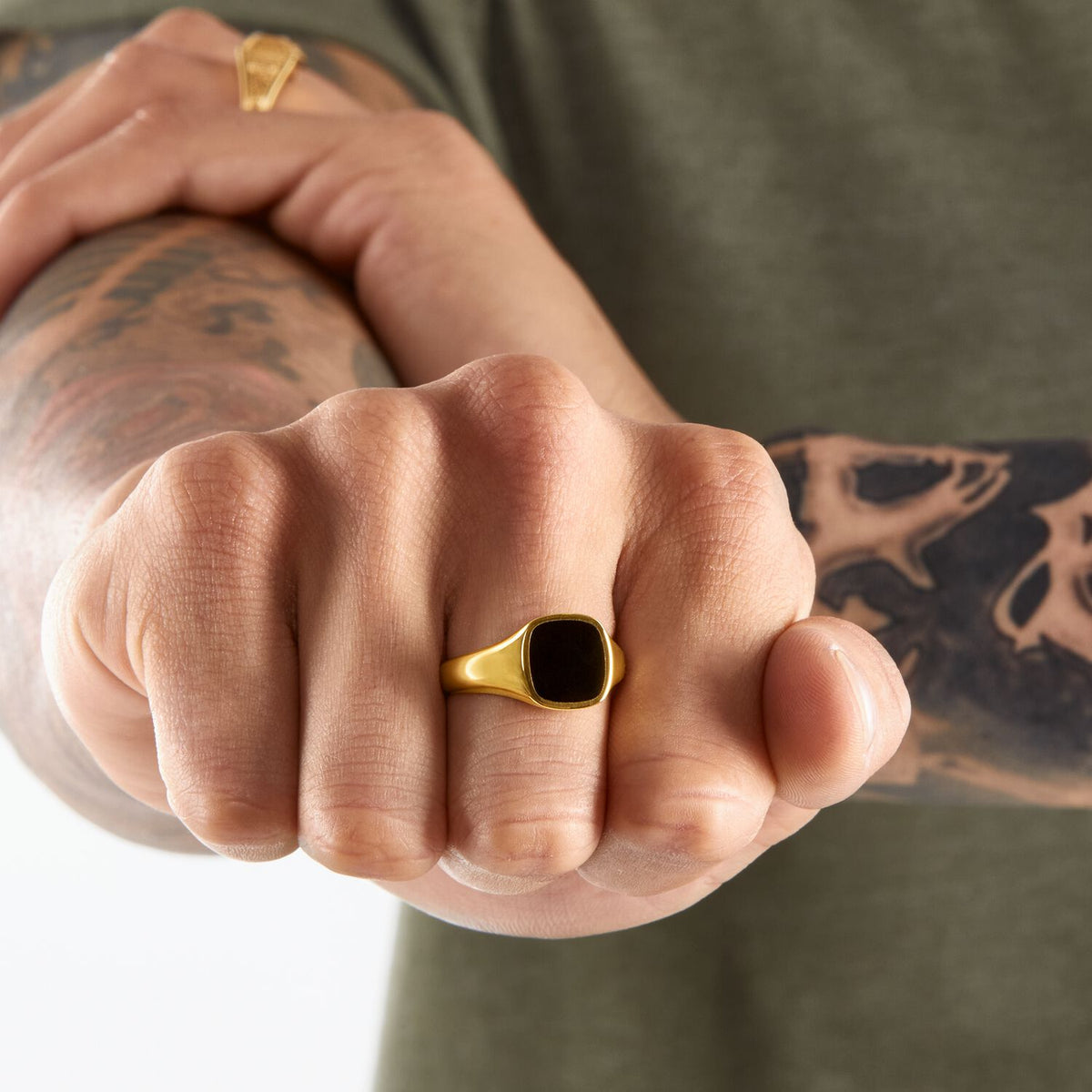 Thomas Sabo Ring Classic Black Gold Ring Thomas Sabo 