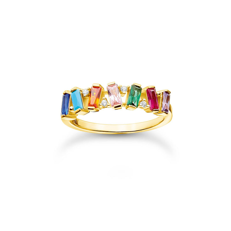 Thomas Sabo Ring Colourful Stones Gold Ring Thomas Sabo 