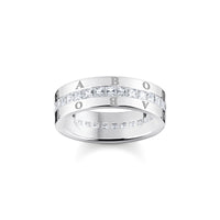 Thomas Sabo Band Ring White Stones Silver Ring Thomas Sabo 