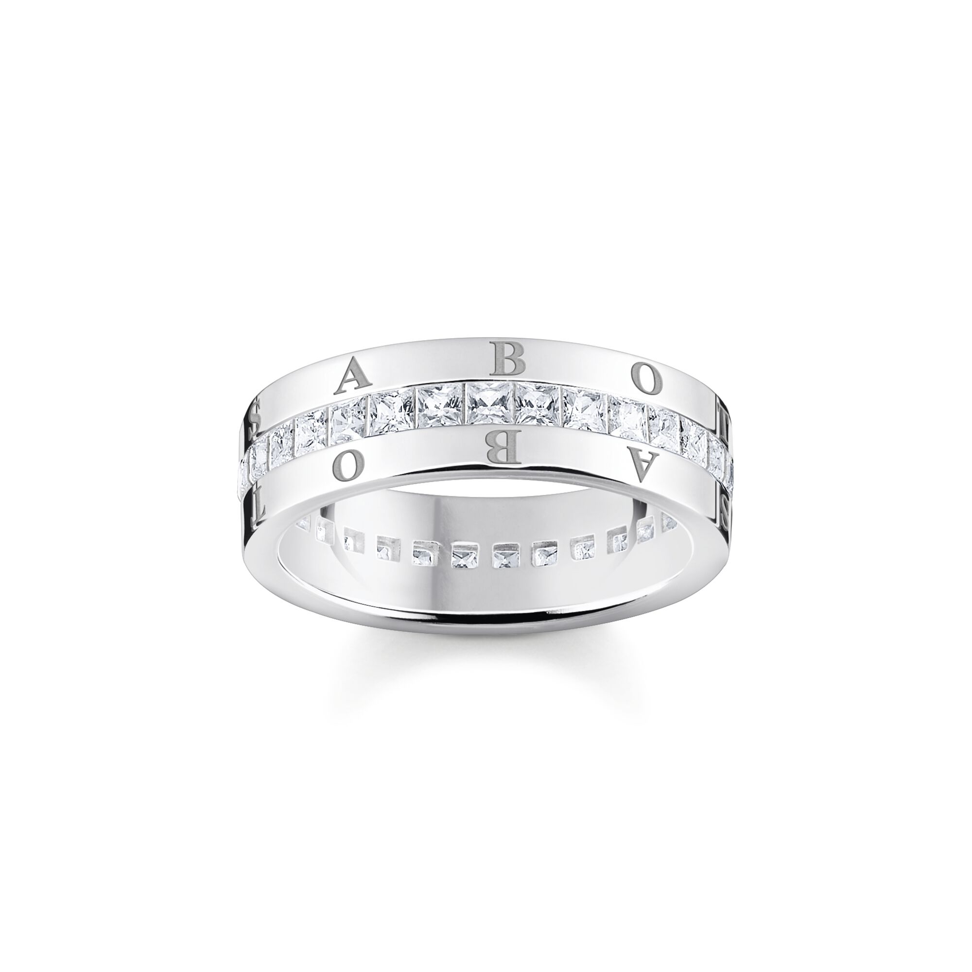 Thomas Sabo Band Ring White Stones Silver Ring Thomas Sabo 