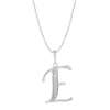 Diamond Initial Necklace in Sterling Silver Necklaces Bevilles E 
