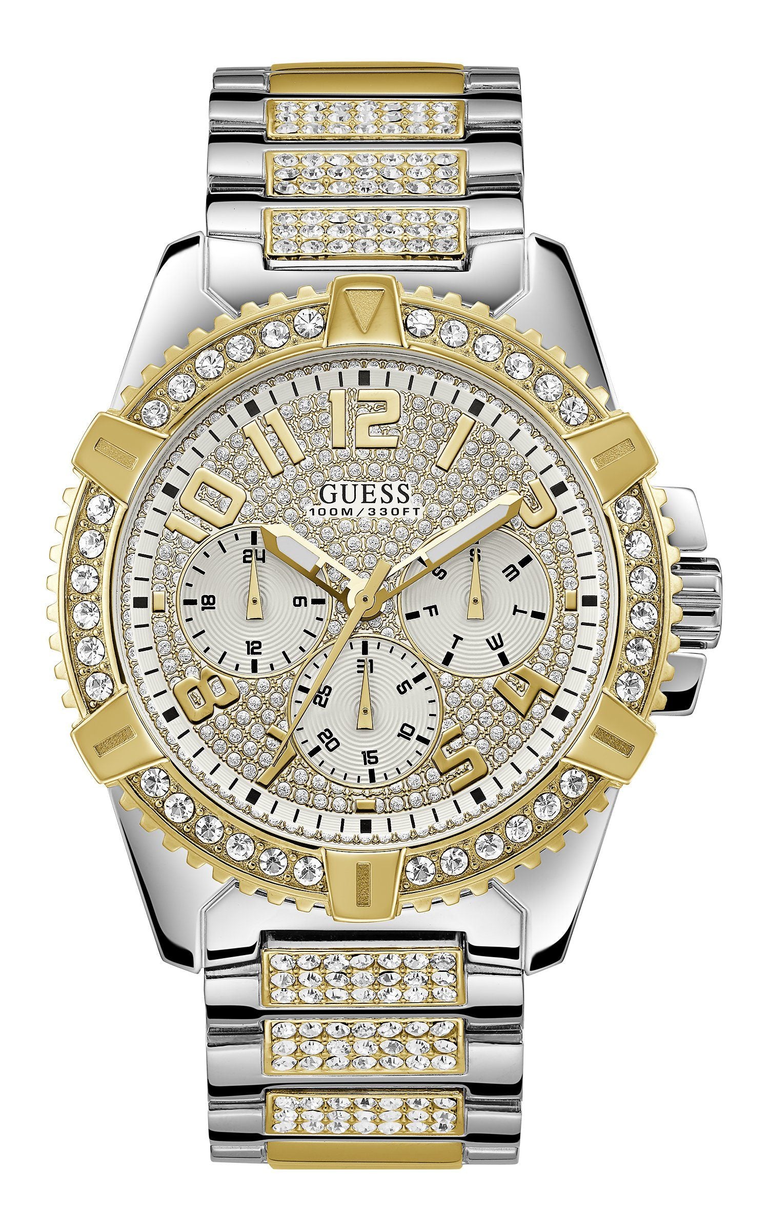 Guess Frontier Crystal Two Tone Watch W0799G4 Watches Guess 