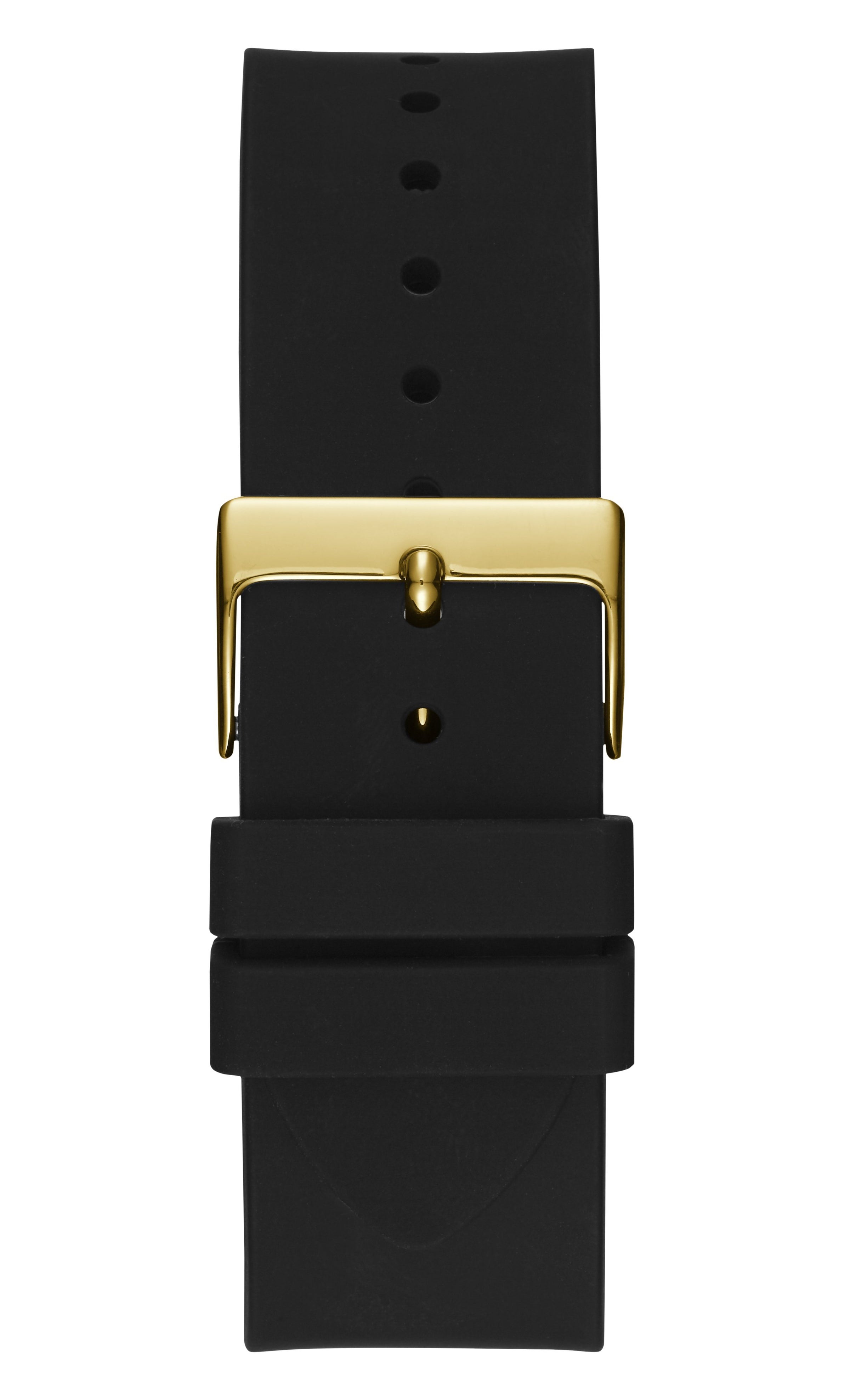 Guess Frontier Crystal Gold Black Silicone Men's Watch W1132G1