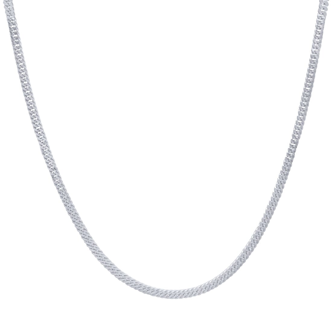 9ct White Gold Curb Chain Necklace 50m Necklaces Bevilles 